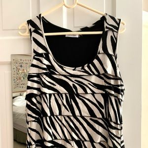 Calvin Klein Zebra Print Dress